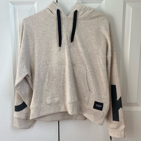 NEW Calvin Klein Women’s Sweatshirt and Sweatpants Set, Greyish/ Sand, Size S - Picture 1 of 8